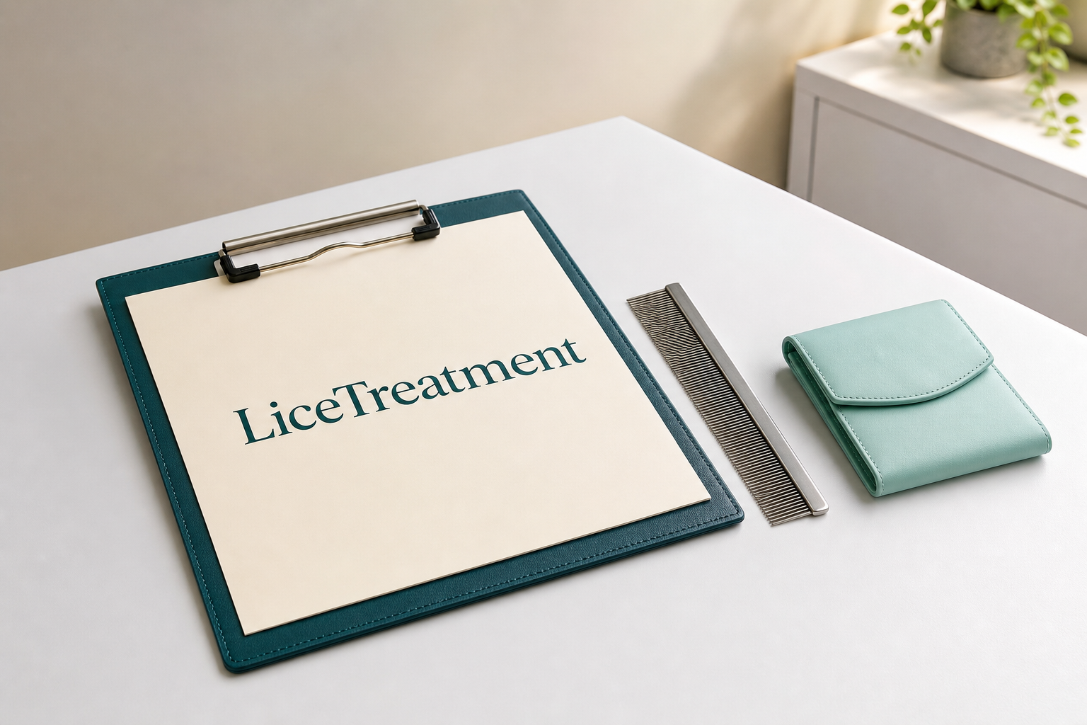 Prepared treatment station with comb and supplies